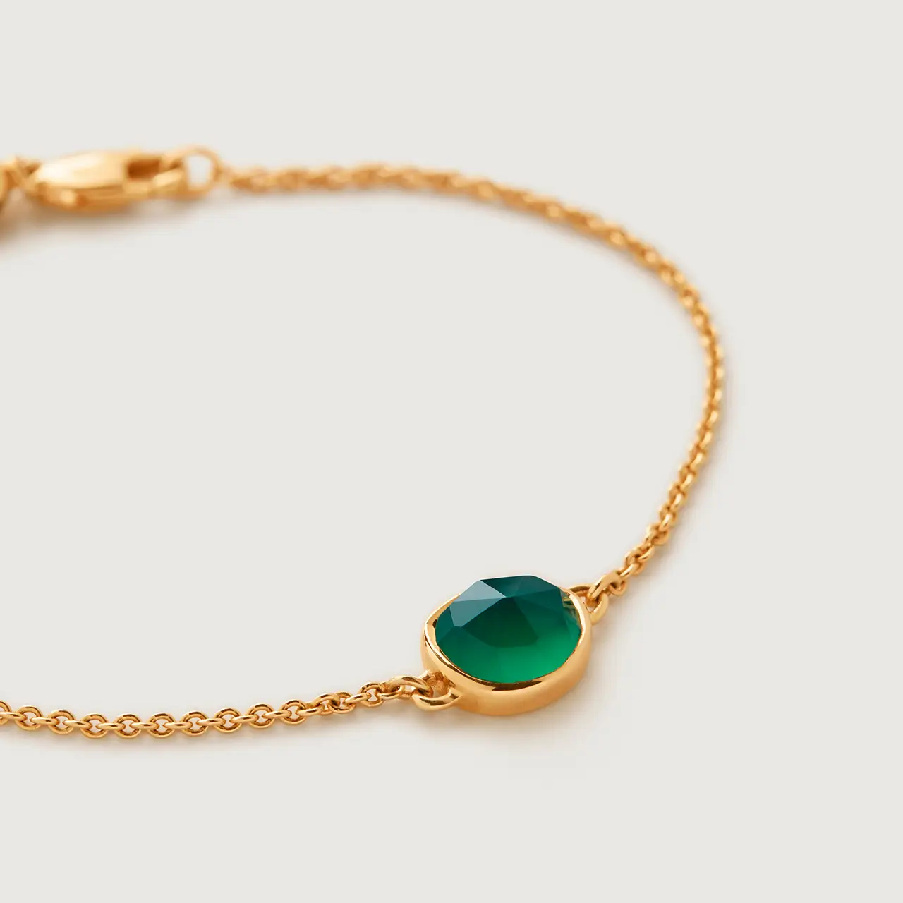 Green Onyx Chain Bracelet - Image 3